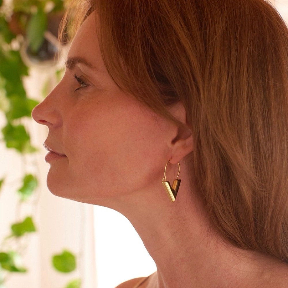 Gold Geometric Hoop Earrings